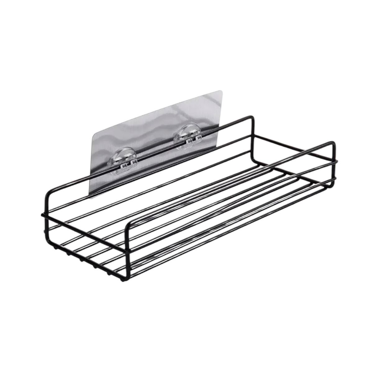 OEM - Repisa Organizadora Para Baño Cocina Adhesiva De Metal Negro