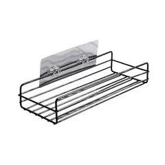 OEM - Repisa Organizadora Para Baño Cocina Adhesiva De Metal Negro