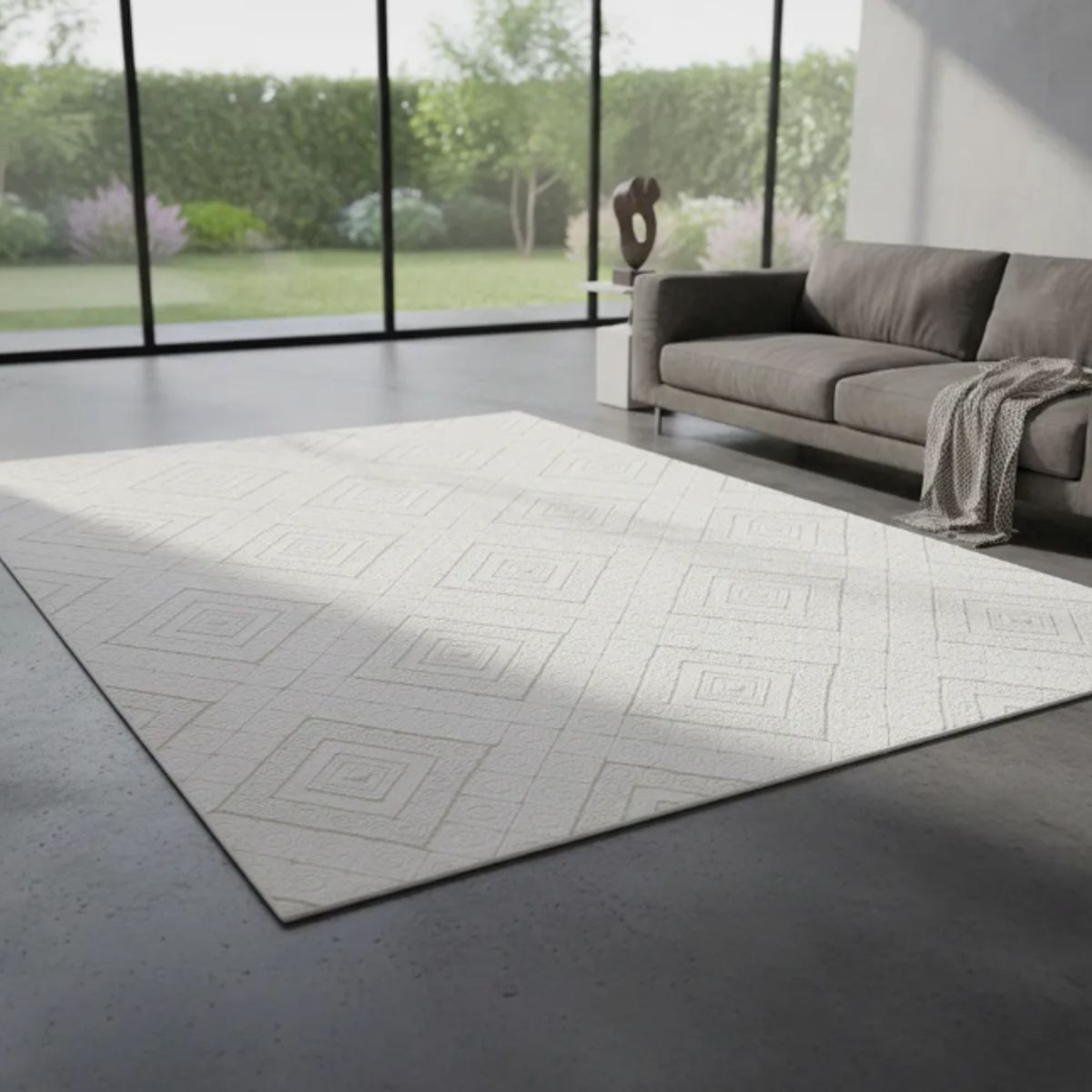 GENERICO - Alfombra Suave 160x200 Grande Hogar Para Decoración Elegante