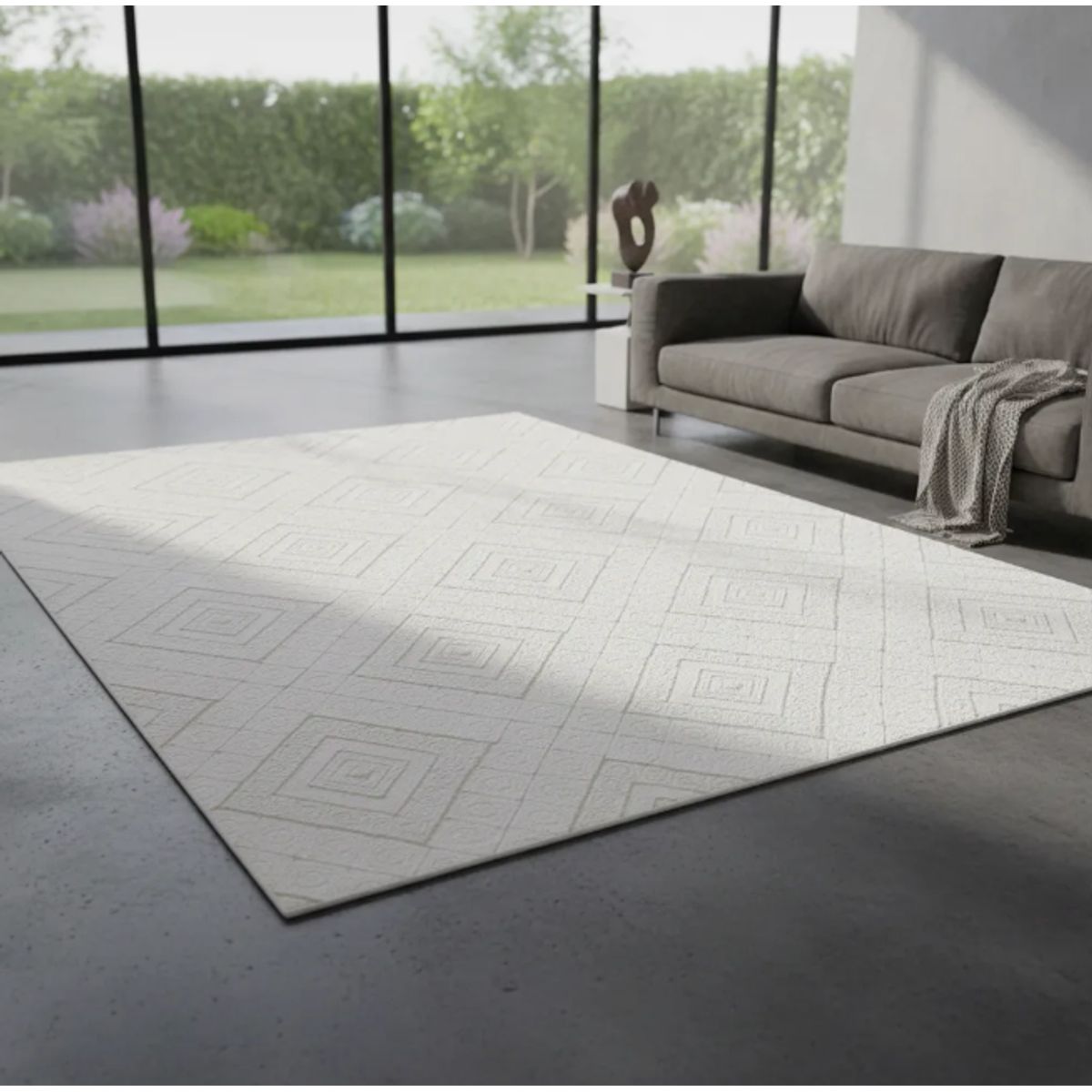 GENERICO - Alfombra Suave 160x200 Grande Hogar Para Decoración Elegante