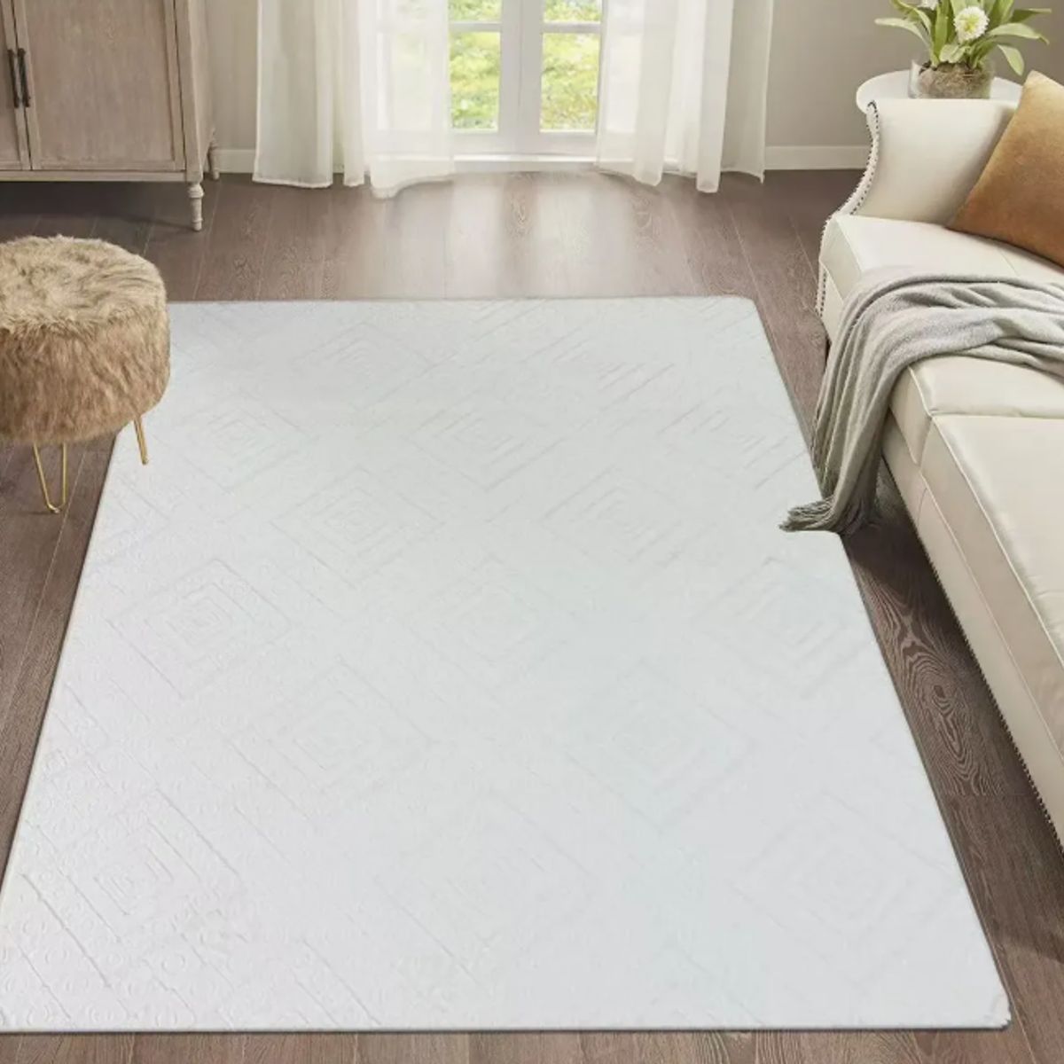 GENERICO - Alfombra Suave 160x200 Grande Hogar Para Decoración Elegante