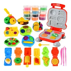 GENERICO - Masa Juego Hamburguesa Play-doh Con Moldes Y Cortadores Color 40pcs BELUG