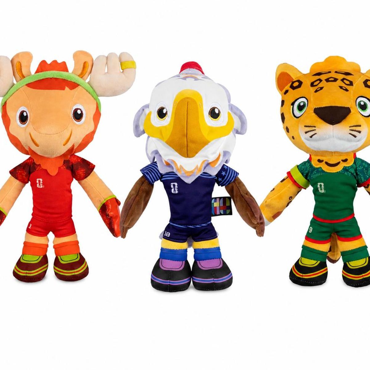 JAZWARES - Pack 3 Peluches Copa Mundial FIFA 2026