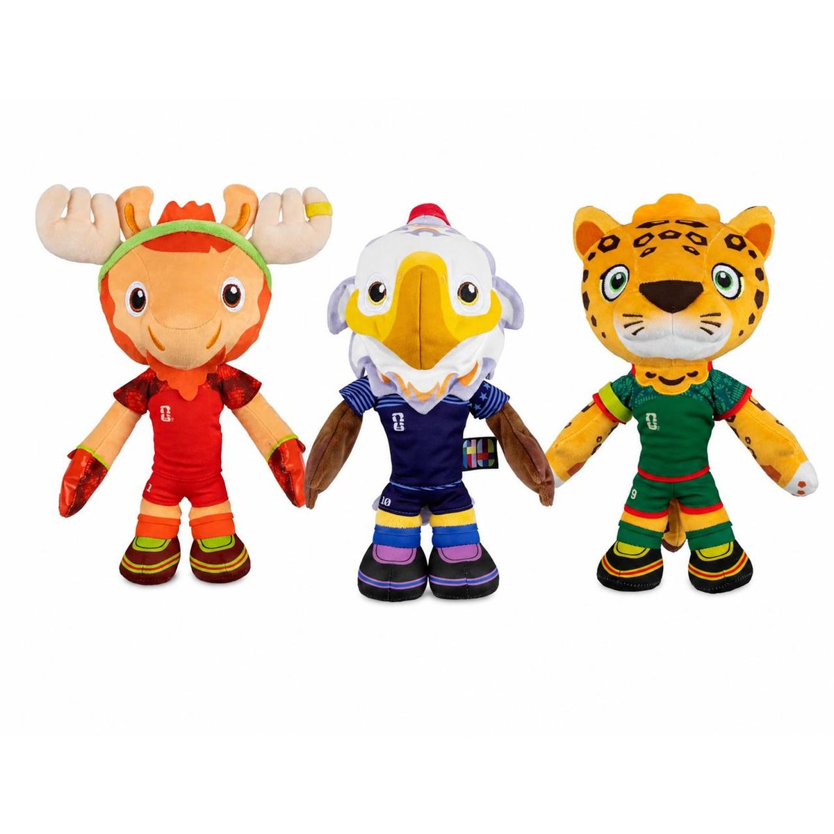JAZWARES - Pack 3 Peluches Copa Mundial FIFA 2026