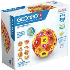 GEOMAG - Juego de Creacion Magnético Classic Warm Masterbox 388 piezas - Línea Ecológica