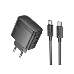 HOCO - Cargador De Pared Rápido de 65W + Cable Tipo-C a Tipo-C