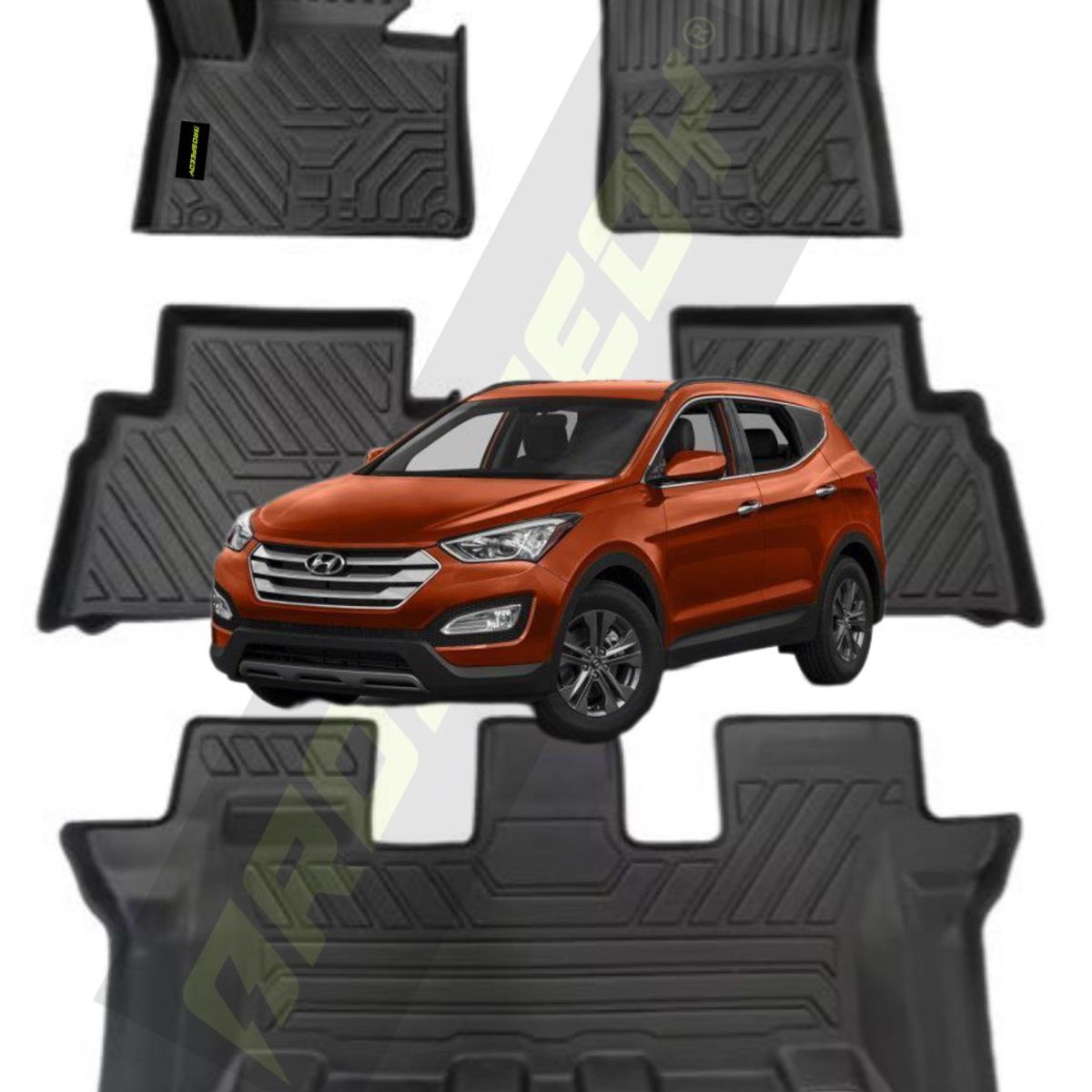 GENERICO - PISOS CALCE PERFECTO PROSPEEDY HYUNDAI SANTA FE 2013-2020 4PIEZAS