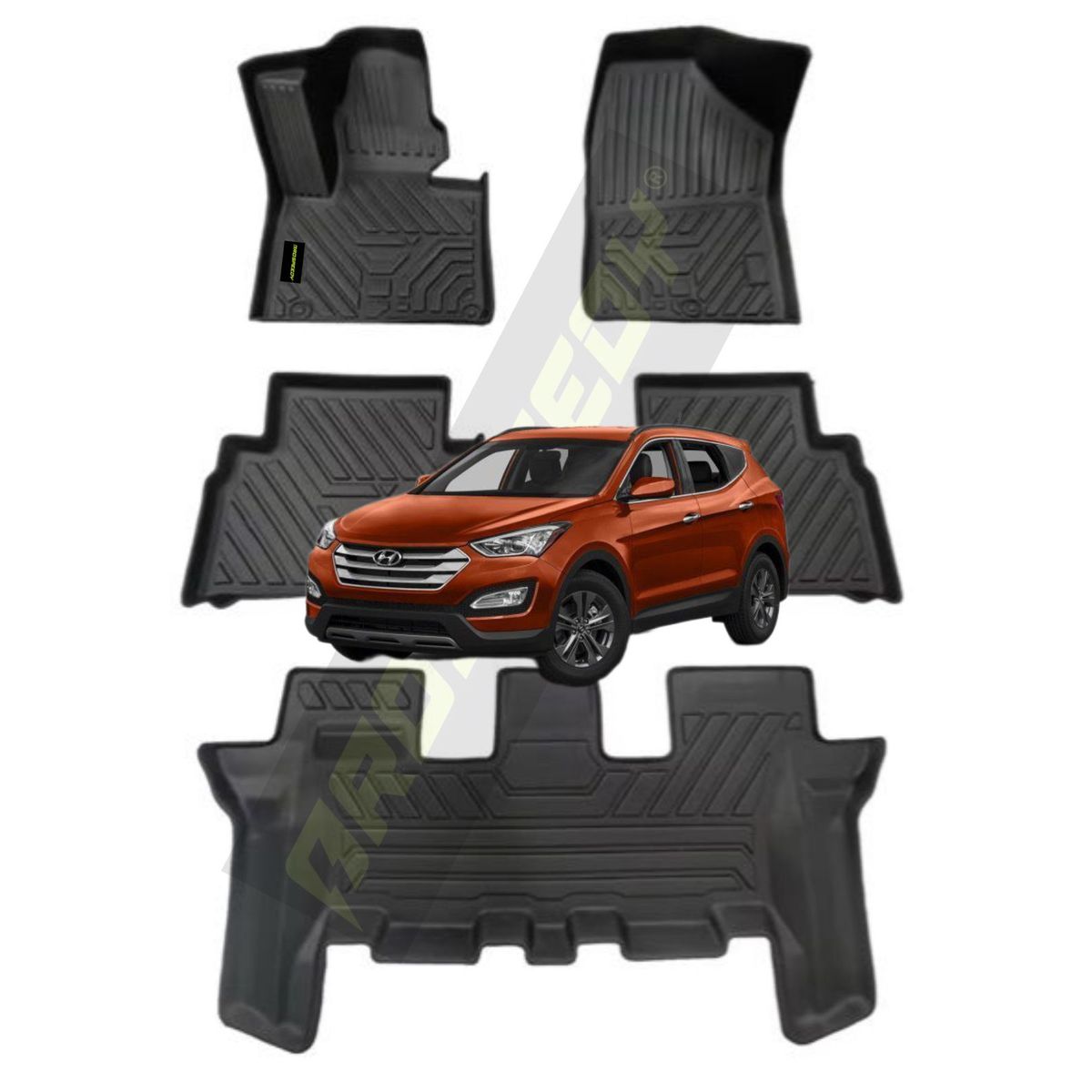 GENERICO - PISOS CALCE PERFECTO PROSPEEDY HYUNDAI SANTA FE 2013-2020 4PIEZAS