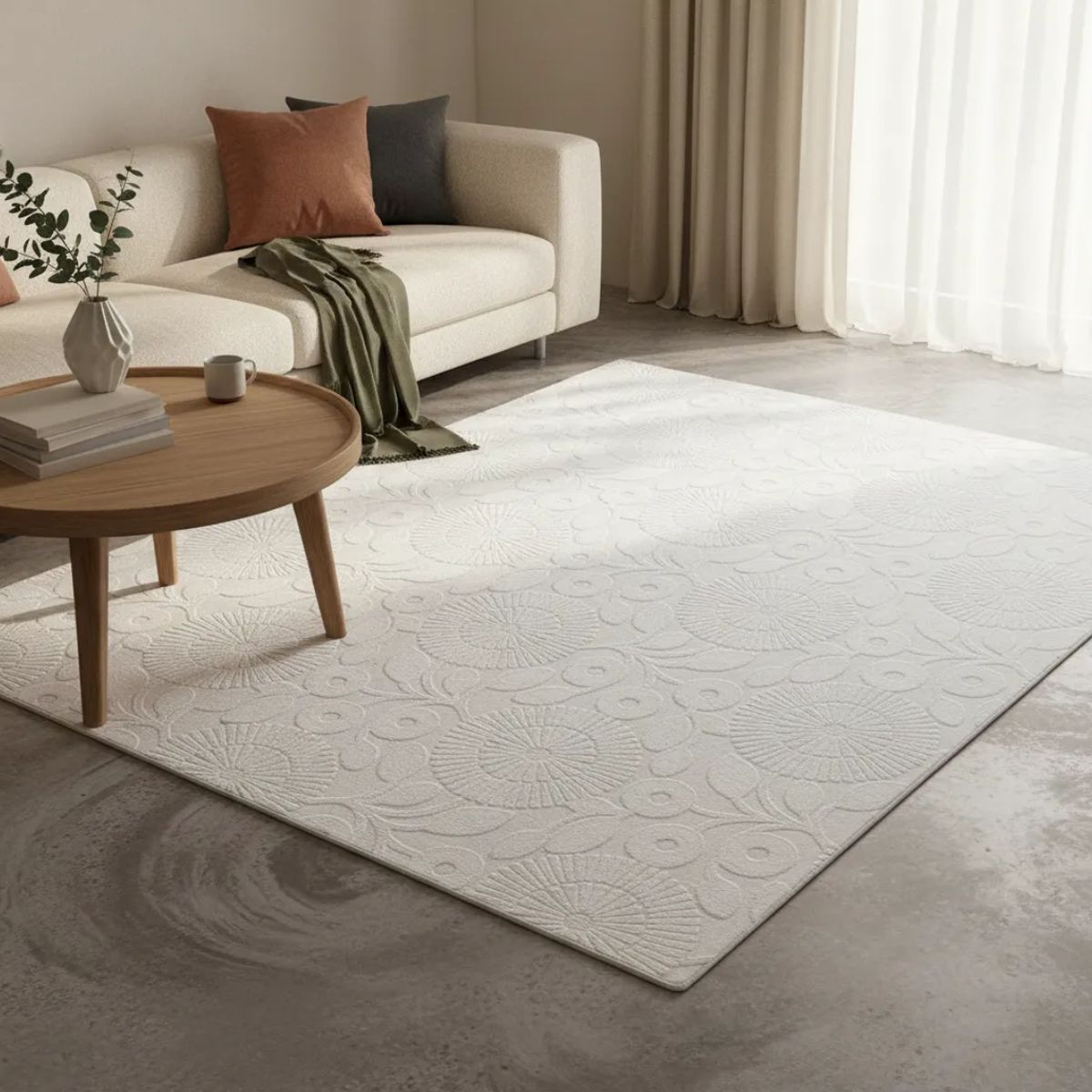 GENERICO - Alfombra Suave 160x200 Grande Hogar Para Decoración Elegante
