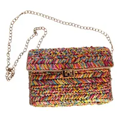 AMG ACCESORIOS - CARTERA BORDADA A MANO MULTICOLOR DISEÑO EXCLUSIVO