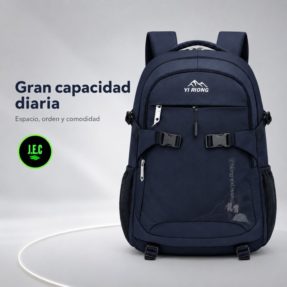GENERICO - Mochila Outdoor 55L Impermeable Viaje Trekking Urbana Azul