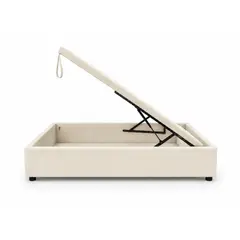 GENERICO - Base Baúl 1 Plazas Onyx – Sistema Hidráulico Premium Crudo