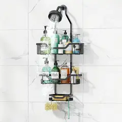 GENERICO - Organizador de Ducha Colgante de 3 Niveles para Baño, con Ganchos y Ventosas BELUG