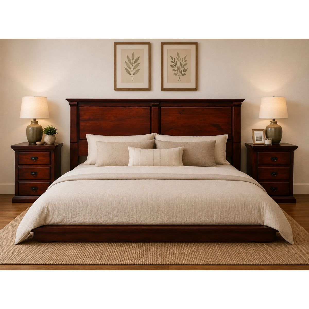 HS HEIM STORE - Set 2 veladores + 1 Respaldo Munich 2 Plazas Chocolate