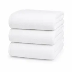 OEM - Set 3 Toallas Blancas Hoteleria Toalla 70x140cm Blanco
