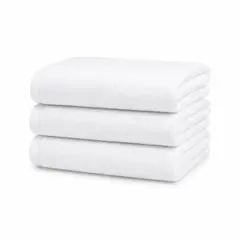 OEM - Set 3 Toallas Blancas Hoteleria Toalla 70x140cm Blanco