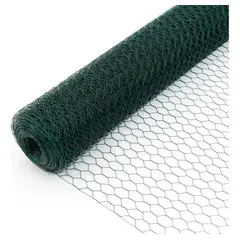 METALFER - Malla Hexagonal Plastificada 1 Pulgada. 80cm Alto 3mt Largo