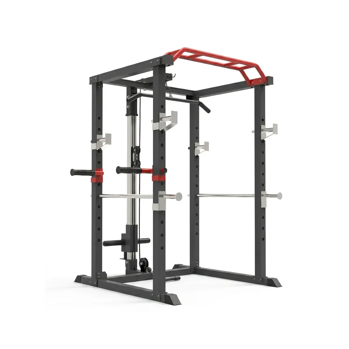GENERICO - Power Rack Jaula Multifuncional R300 con Polea Superior e Inferior 360 kg 26 Posiciones