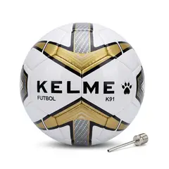 KELME - Balón De Fútbol K-91 Blanco N° 5 + Aguja De Inflado