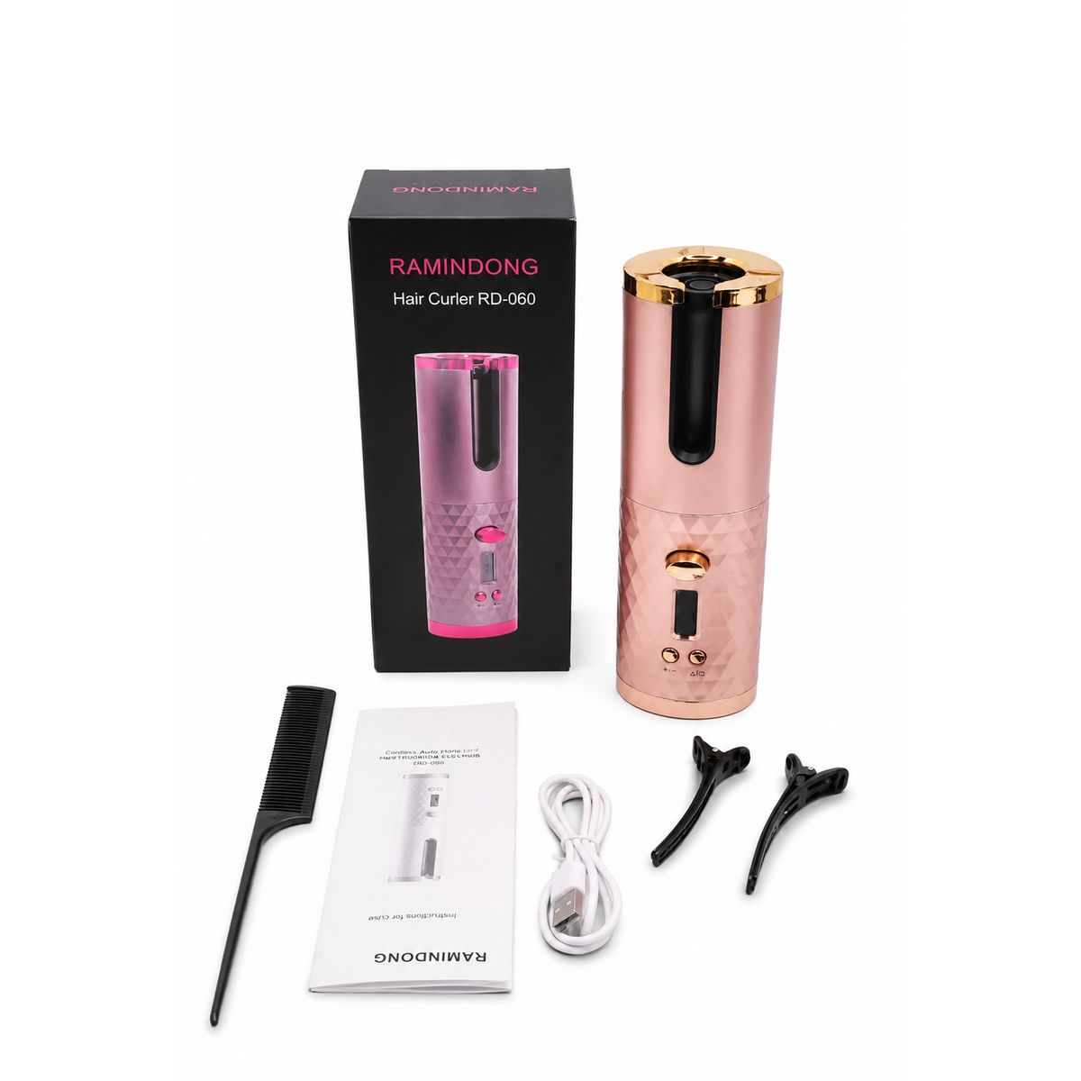 GENERICO - Rizador Automático de Cabello Inalámbrico Recargable
