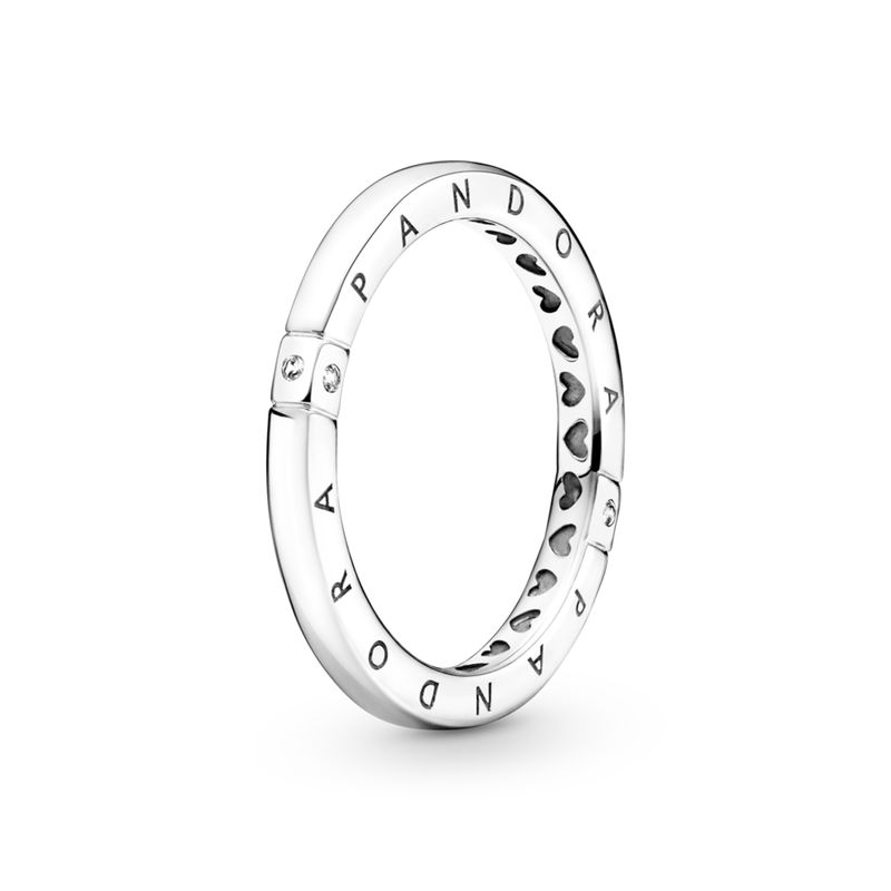 PANDORA - Anillo Logo Y Corazones Mujer Pandora