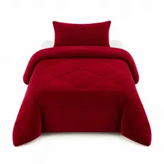 GENERICO - Plumón Plush-Chiporro Rojo Ultra Suave Invierno Premium