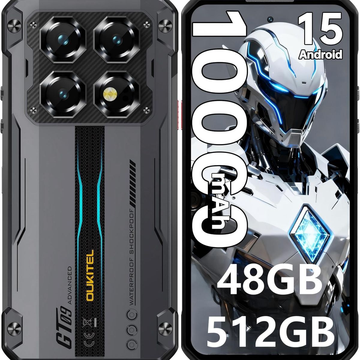 OUKITEL - OUKITEL WP60 5G Celular 48GB+512GB 108MP Android15 Smartphone