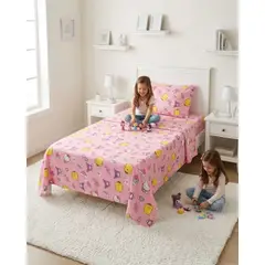 GENERICO - Combo Dormitorio Infantil Plumón Reversible y Juego de Sábanas Plaza y Media