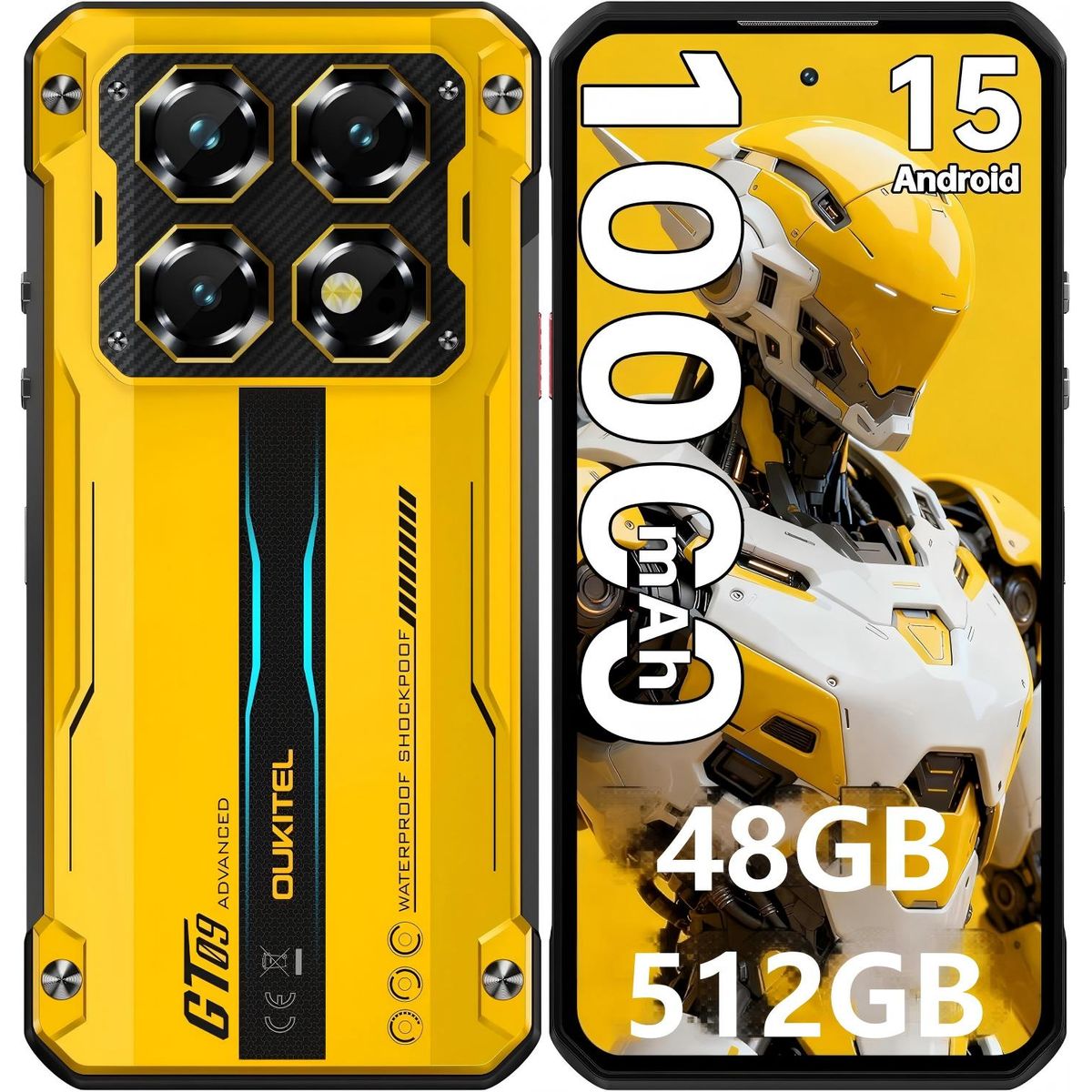 OUKITEL - OUKITEL WP60 5G Celular 48GB+512GB 108MP Android15 Smartphone