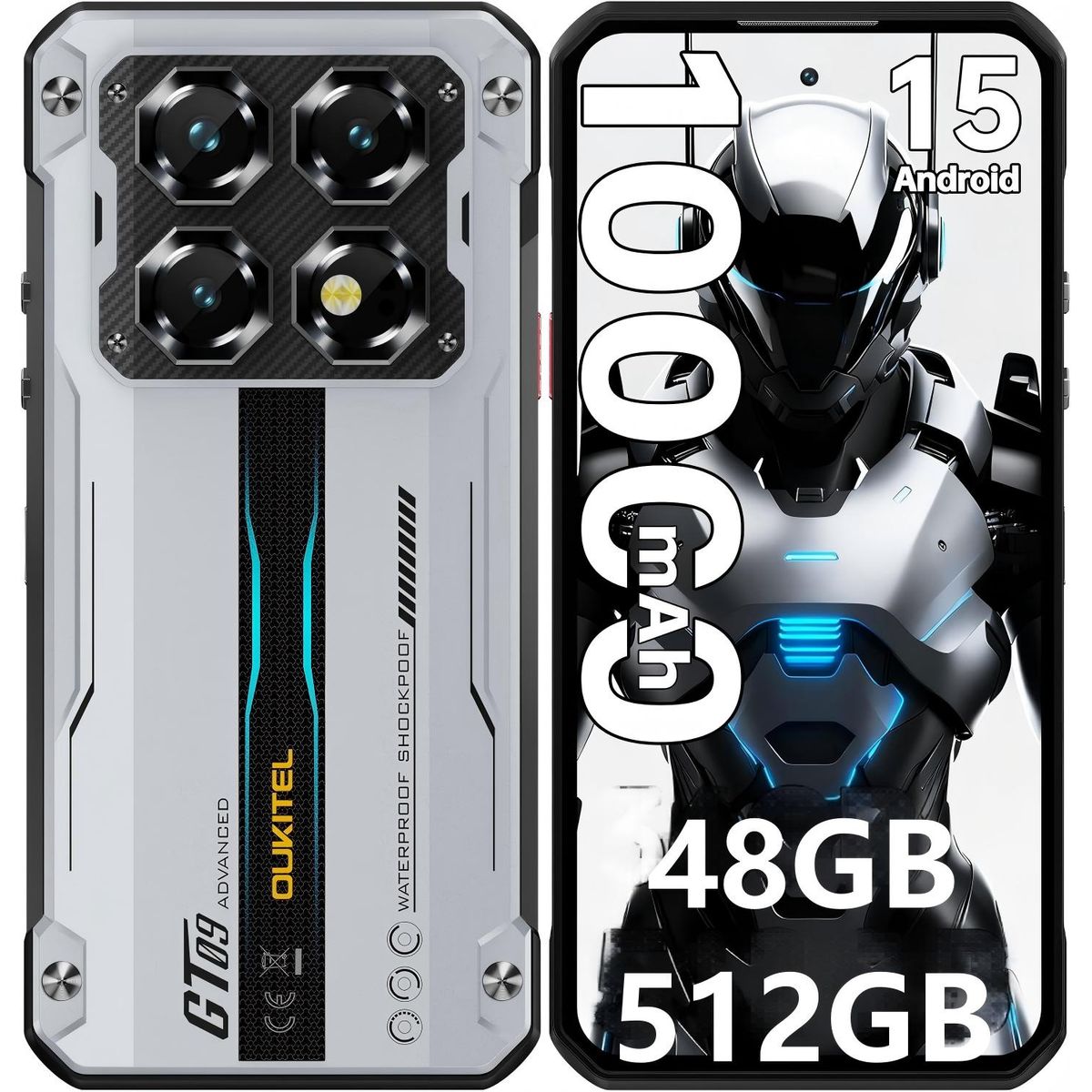 OUKITEL - OUKITEL WP60 5G Celular 48GB+512GB 108MP Android15 Smartphone