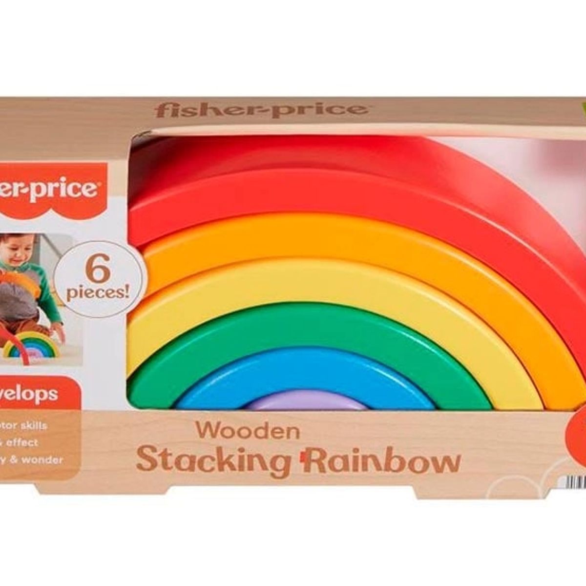 FISHER PRICE - FISHER-PRICE ARCOÍRIS APILABLE DE MADERA