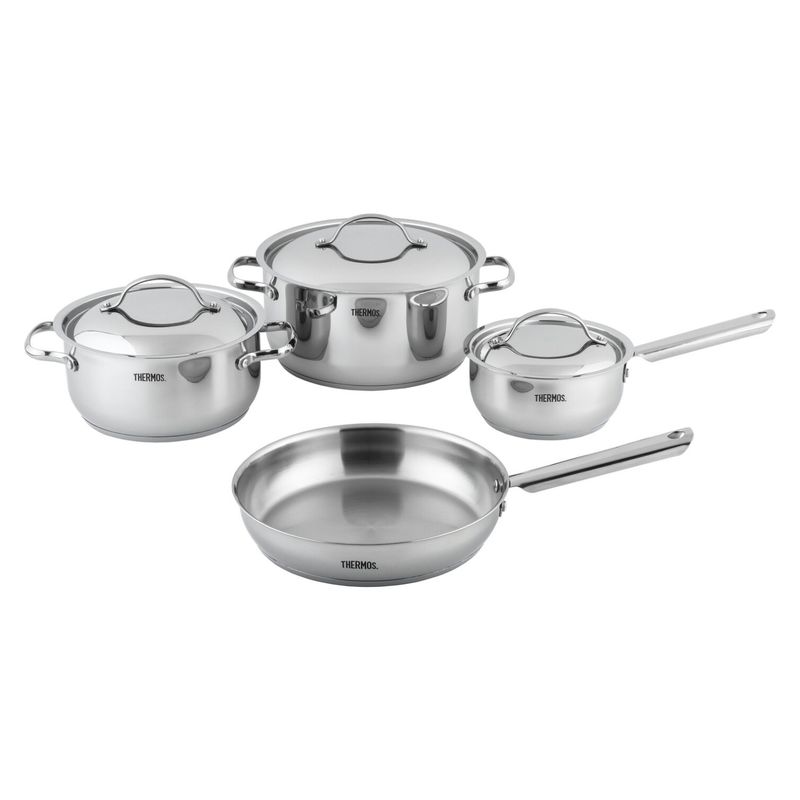 THERMOS - Bateria De Cocina Stirling 7 Piezas Ollas De Acero