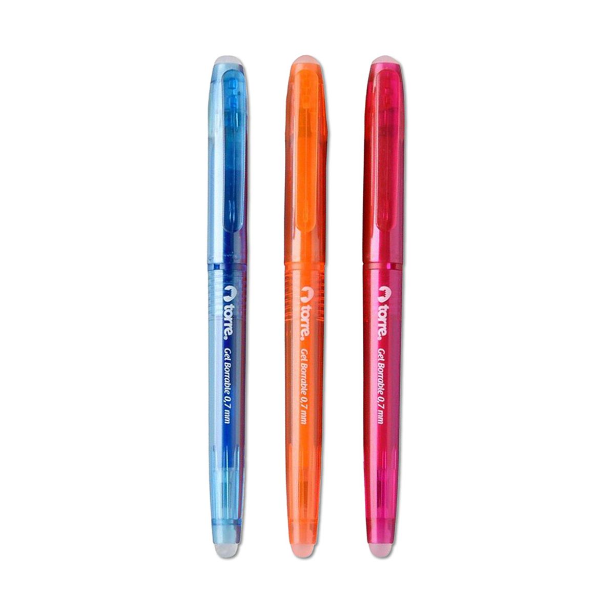 TORRE - Set 3 Lápiz Gel Borrable Fun 0.7mm Torre Az Nj Rs