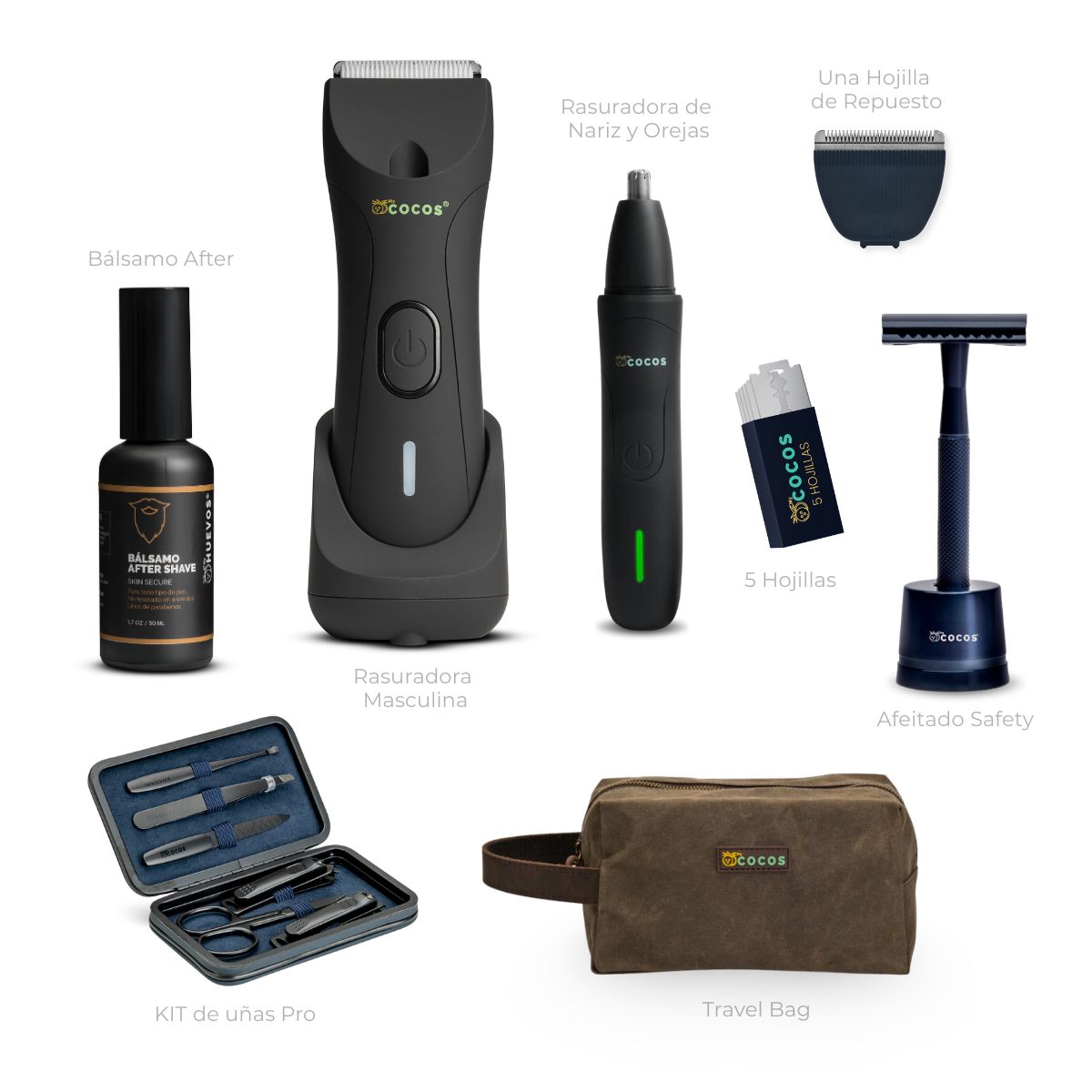 MYCOCOS - The Crack Pack Mycocos® 4.0 Rasuradora Inalámbrica Usb Negro