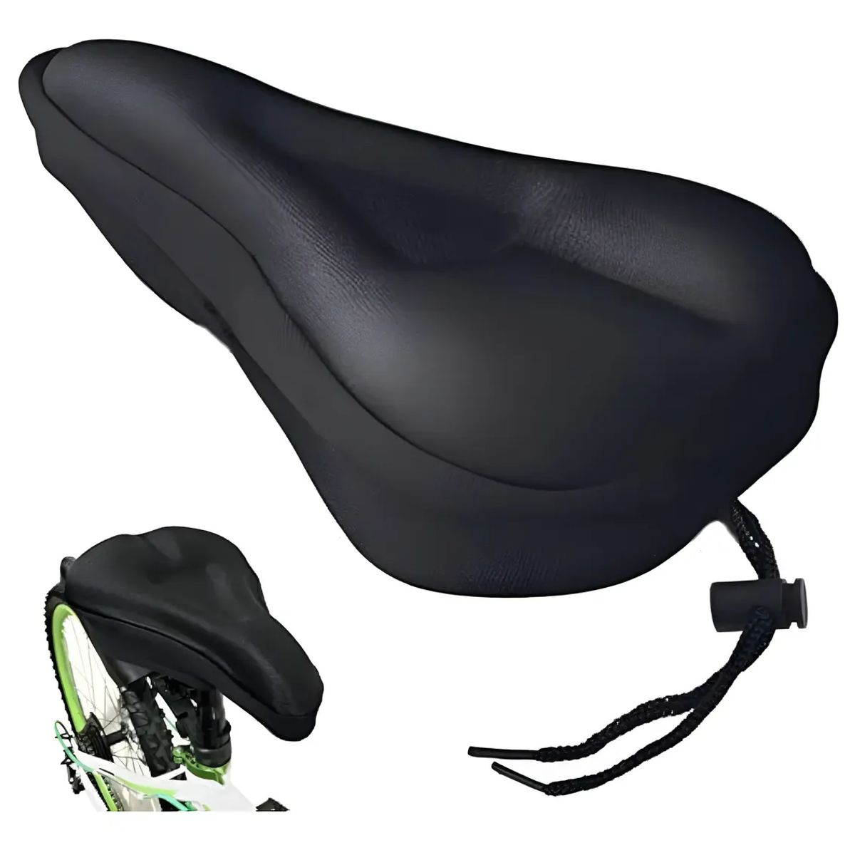 GENERICO - Funda De Asiento De Bicicleta Con Gel Acolchonado+funda Impe