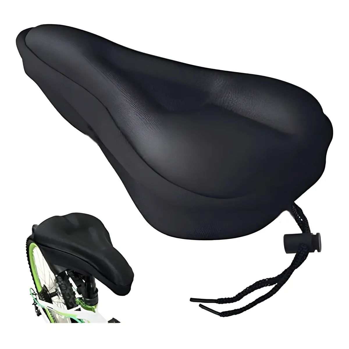 GENERICO - Funda De Asiento De Bicicleta Con Gel Acolchonado+funda Impe