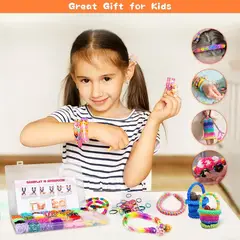 GENERICO - Kit Para Hacer Pulseras De Elástico 30 Colores 2500uds