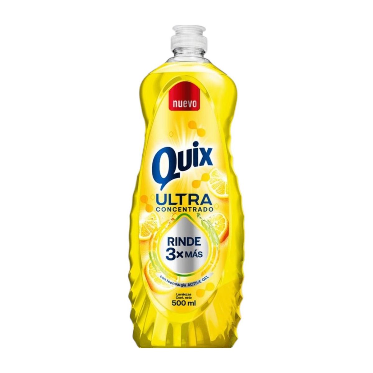 QUIX - Lavaloza Quix Amarillo 500 ml Alto Poder Desengrasante