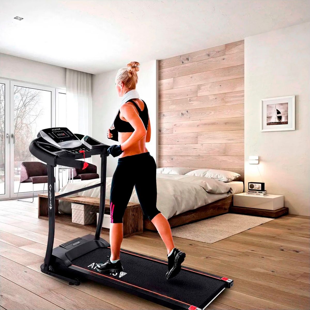 ATLETIS - Trotadora Eléctrica Atletis  Mp3 Y Altavoces T700