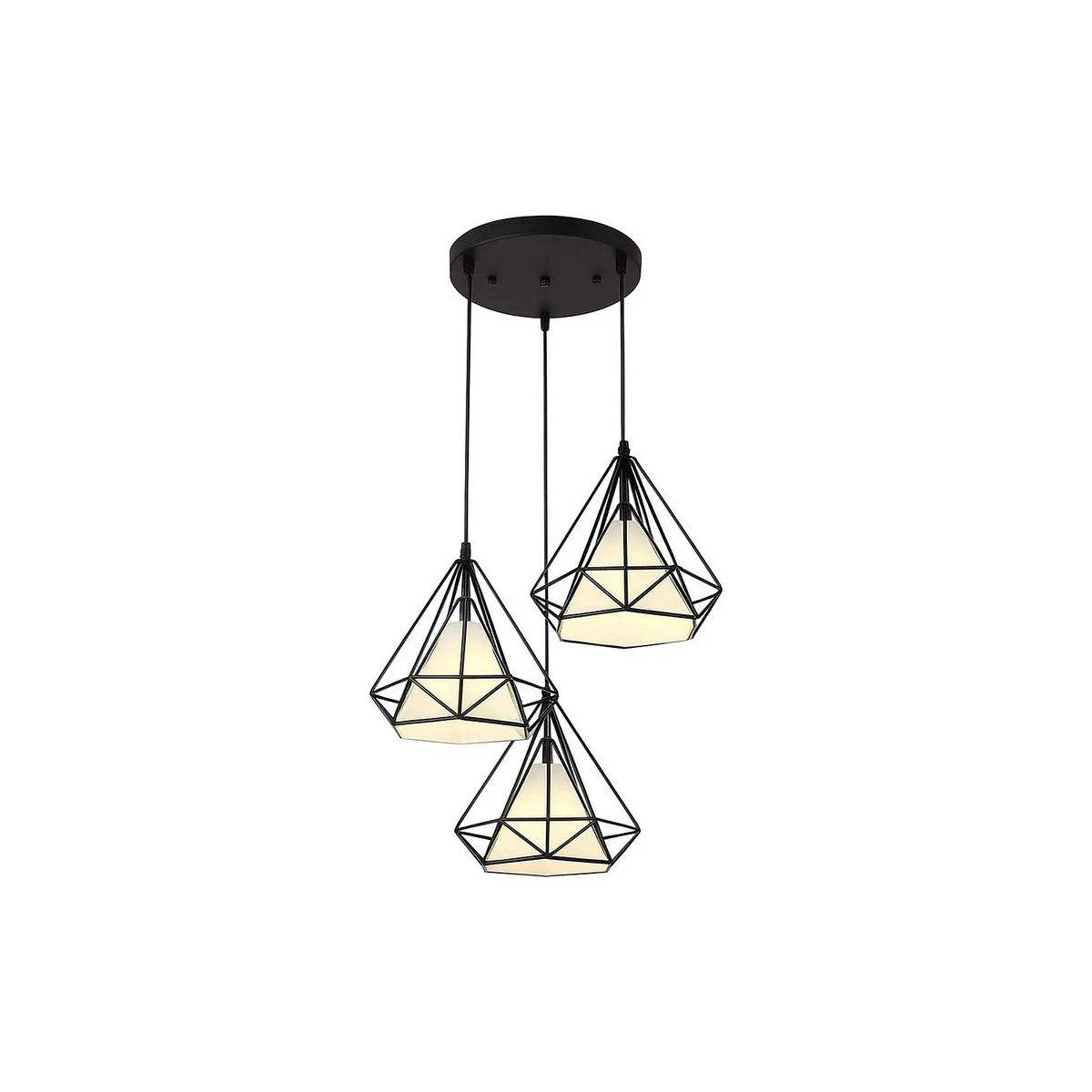 GENERICO - Lámpara Colgante Geométrica Triple Diseño Moderno 3 En 1 Labg