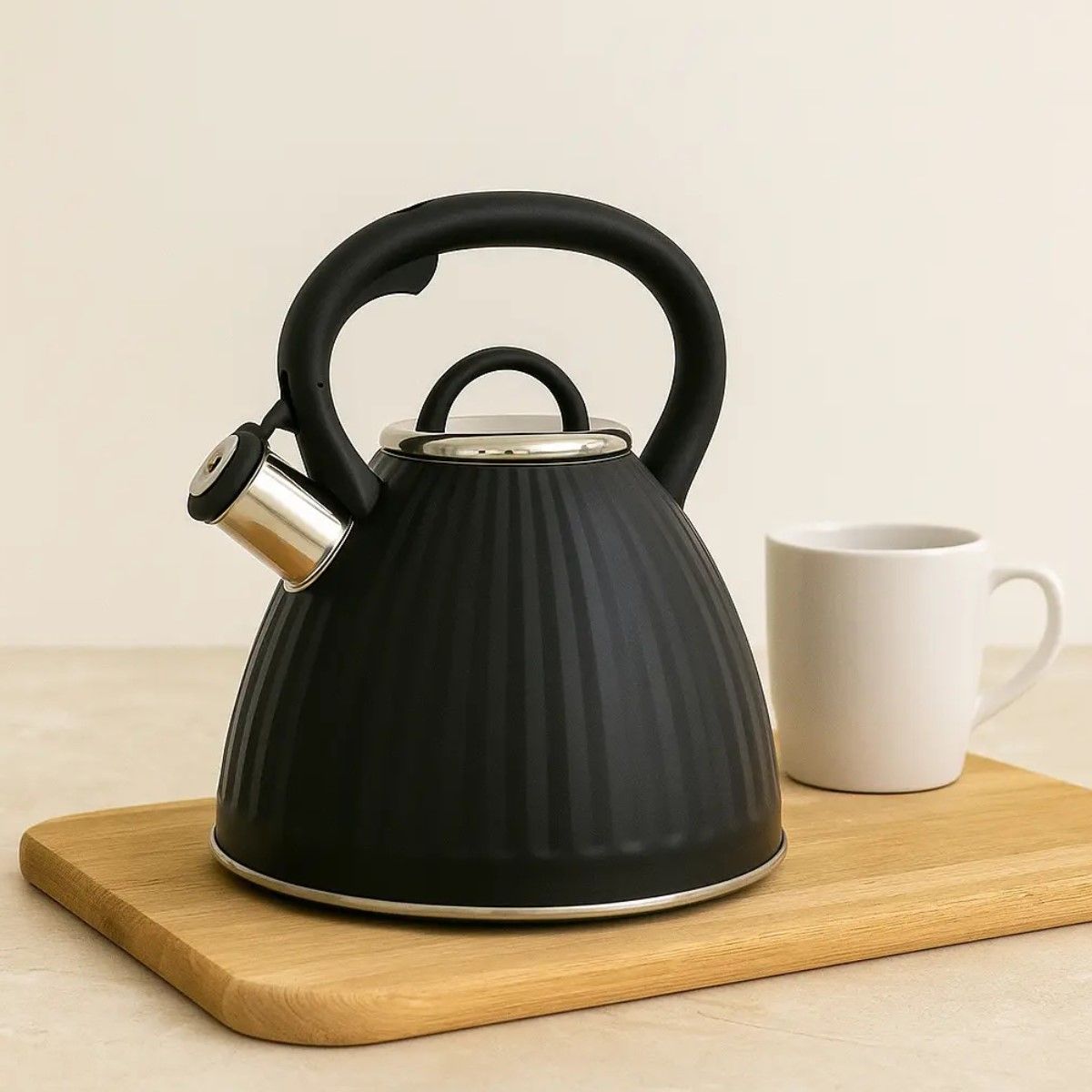 GENERICO - Tetera De Acero Inoxidable Vintage Negra 3lt Negro BELUG