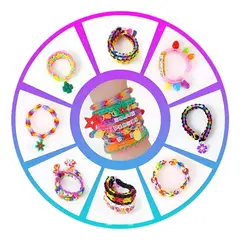 GENERICO - Kit Para Hacer Pulseras De Elástico 30 Colores 2500uds