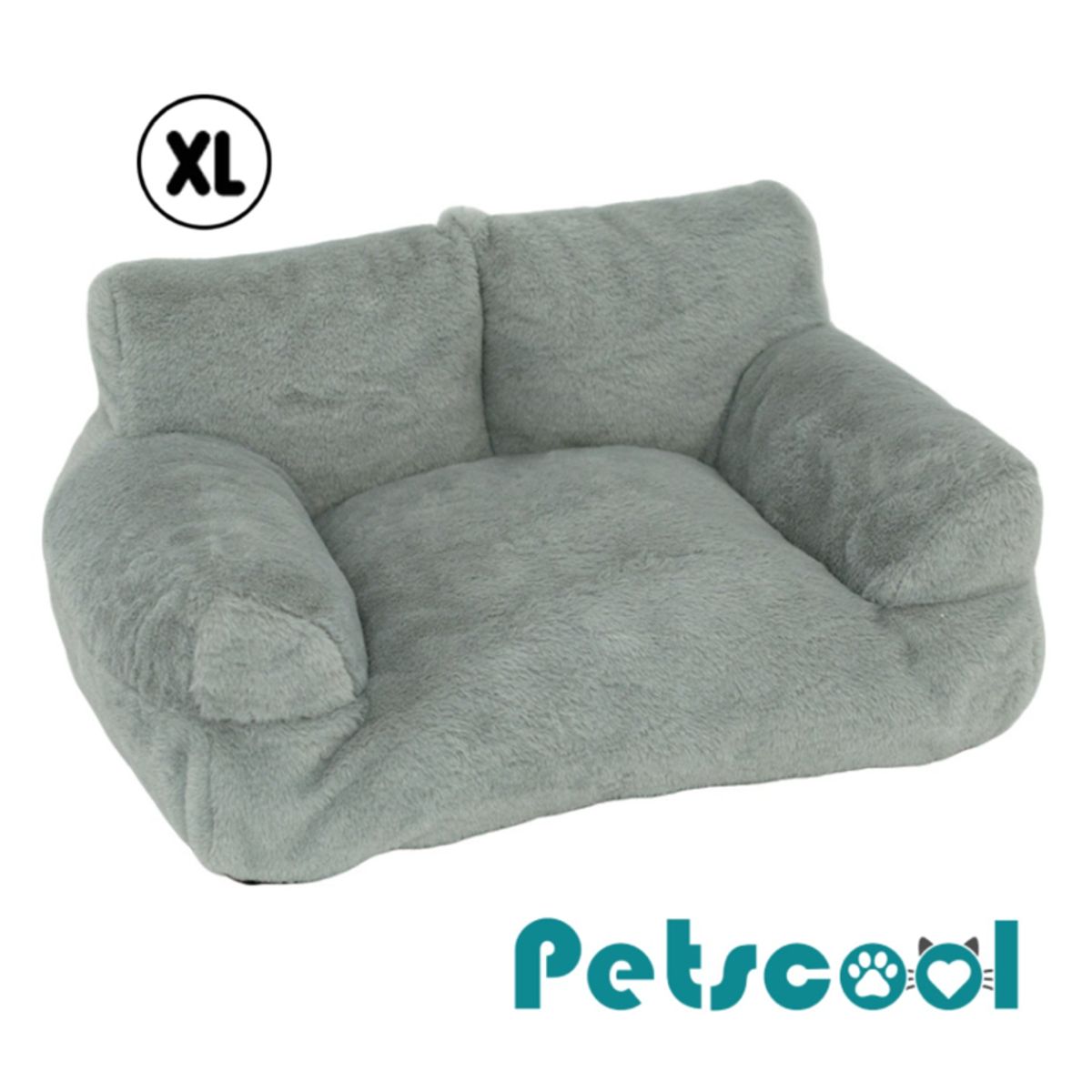 KIDSCOOL - Cama Sofá Relajante Para Mascotas XL Gris Lavable y Ortopédica