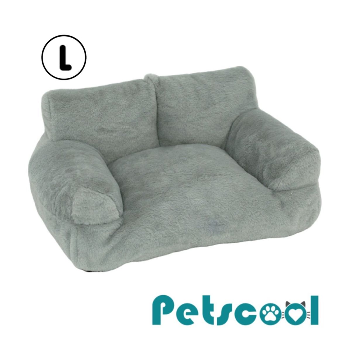 KIDSCOOL - Cama Sofá Relajante Para Mascotas L Gris Lavable y Ortopédica