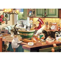 AIZO - Puzzle 1000 Piezas - Gato de cocina panorámico