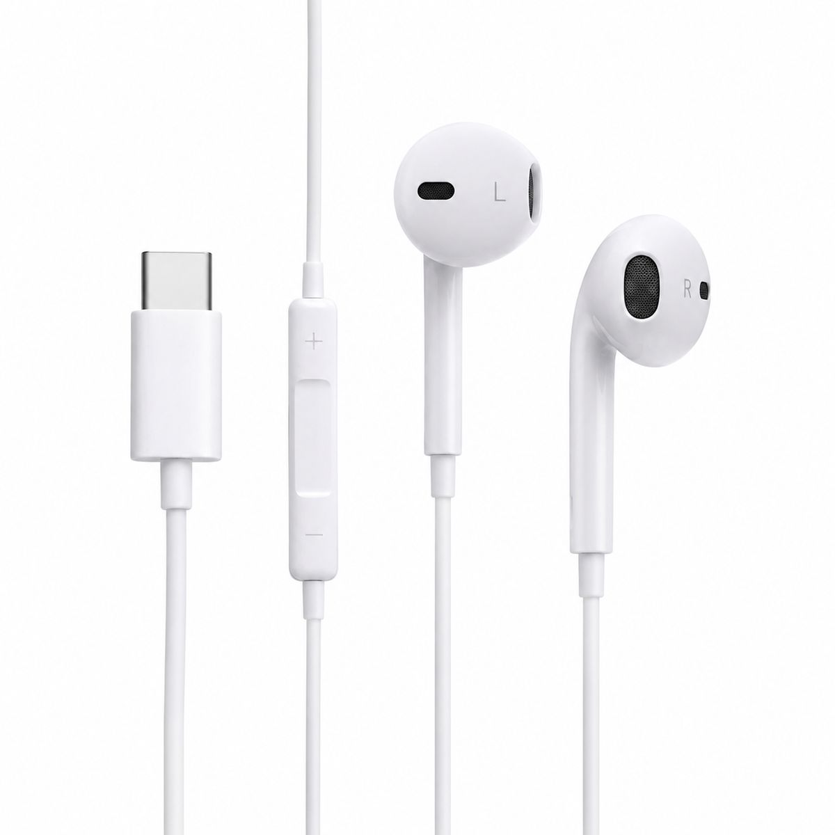 GENERICO - Audífonos Tipo C Con Cable Micrófono Y Control Blanco
