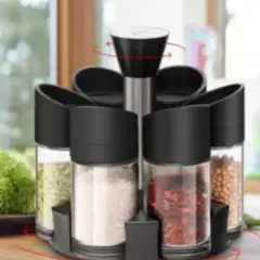 GENERICO - 360 Especiero Giratorio + Set 6 Piezas