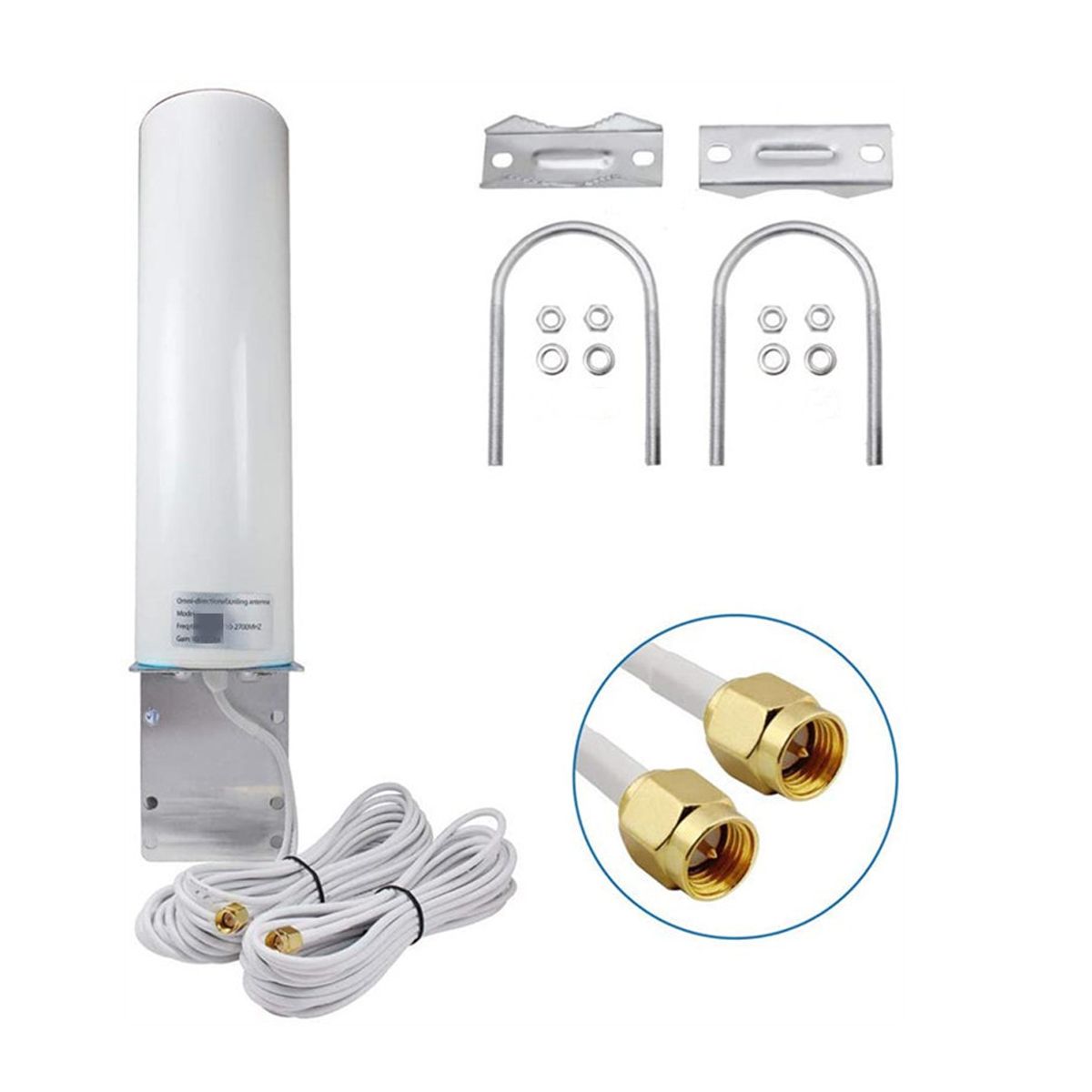 MOONCORE - Antena Externa 3G4G LTE 28dBi para Módem, Cable SMA 5m, Compatible con Huawei y ZTE