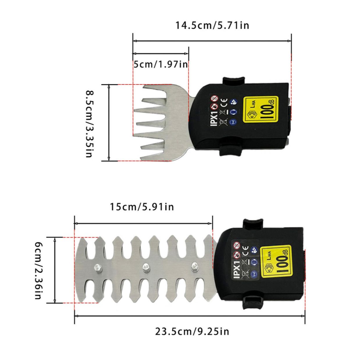 ATURE - Cortasetos Inalámbrico 2 En 1 - 2 Cuchillas, 7.2v Portátil