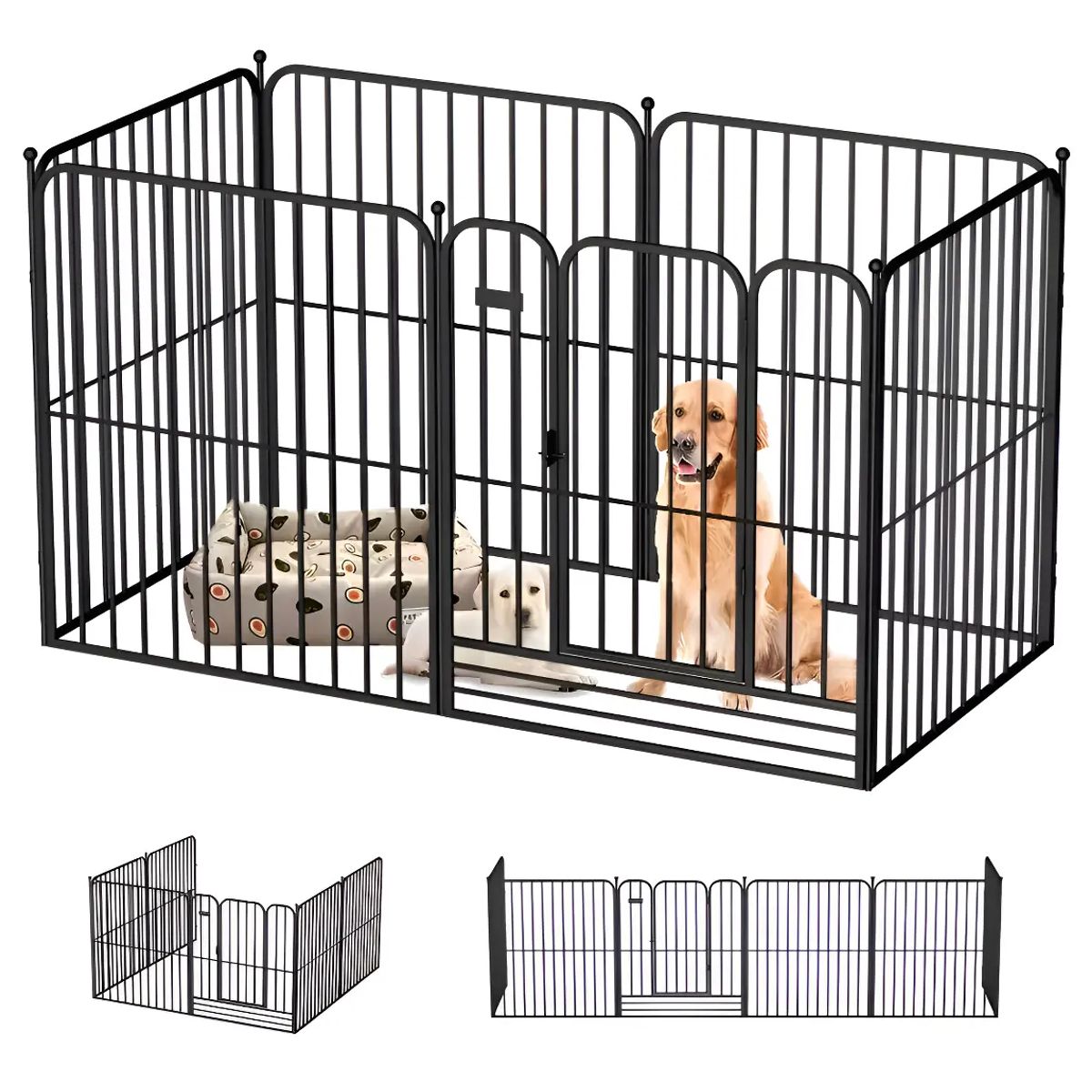 GENERICO - Corral Para Mascotas Jaula De Perros Gato Valla Metal Grande